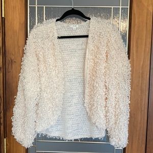 Fun fluffy cream cardigan